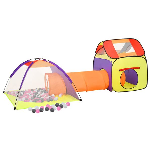 vidaXL Children Play Tent with 250 Balls Multicolour 338x123x111 cm