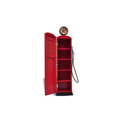 CD / DVD cabinet gas station red