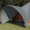 vidaXL Teepee Tent 9-Person Grey and Orange 502 x 502 x 297 cm