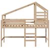vidaXL Loft Bed with Ladder and Roof without Mattress 90x190 cm Single
