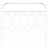 vidaXL Metal Replace Headboard White 100 cm