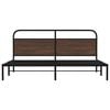 vidaXL Metal Bed Frame without Mattress Brown Oak 200x200 cm