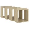 vidaXL Wall Cube Shelves 4 pcs Sonoma Oak 26x15x26 cm