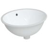 vidaXL Bathroom Sink White 47x39x21 cm Oval Ceramic