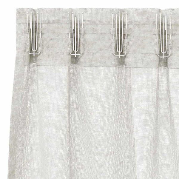 vidaXL Voile Curtain with Curtains 2 pcs Cream 260 x 140 cm Polyester