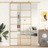 vidaXL Sliding Door Gold 102,5x205 cm Clear ESG Glass and Aluminium