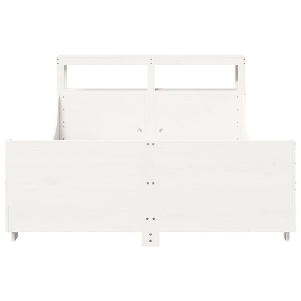 vidaXL Bed Frame without Mattress White 120x200 cm Solid Wood Pine