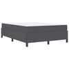 vidaXL Bed Frame with Mattress Dark Grey 140 x 190 cm Fabric