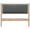 vidaXL Upholstered Headboard Brown 100 cm Solid Pine Wood