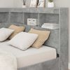 vidaXL Storage Headboard Concrete Grey 120 cm Engineered Wood