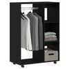 vidaXL Wardrobe Black Oak 80x40x110 cm Engineered Wood