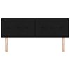 vidaXL LED Headboard with LED Strip Lights Manual Black 144 cm Fabric