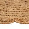 vidaXL Area Rug Hand-braided Jute 180 cm Round