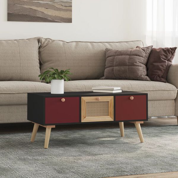 vidaXL Coffee Table with Drawers 80x40x35.5 cm Engineered Wood