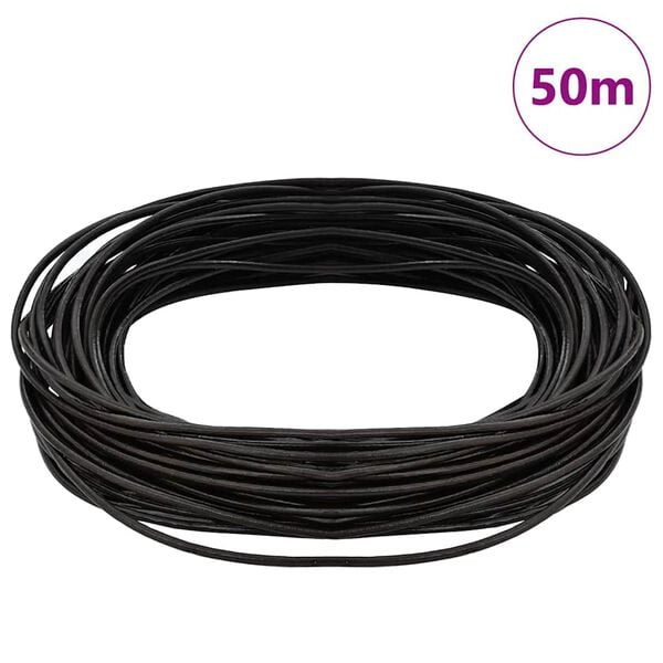 vidaXL Leather Cord Dark Brown &Oslash;2 mm x 50 m Leather