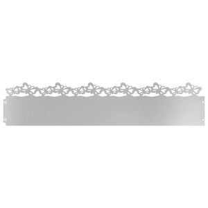 vidaXL Lawn Edgings 10 pcs Silver 103 x 0.05 x 22 cm Galvanised Steel
