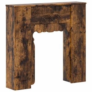 vidaXL Fireplace Surround Smoked Oak 93 x 20 x 89 cm Engineered Wood