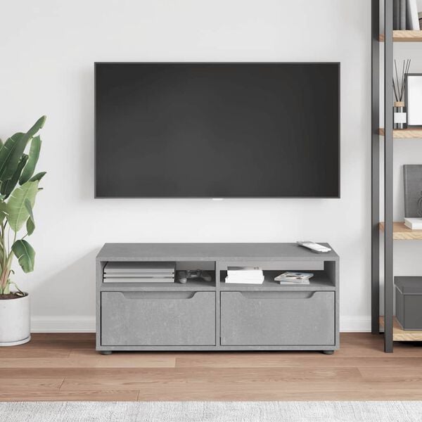 vidaXL TV Cabinet VISNES Concrete Grey 100x40x38 cm Engineered Wood