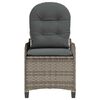 vidaXL Recliner Chair Grey 56 x 66 x 95cm Poly Rattan