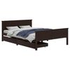 vidaXL Bed Frame without Mattress Dark Brown 140x200 cm Solid Wood