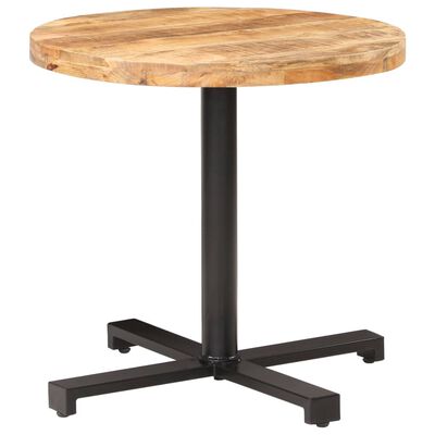 vidaXL Bistro Table Round Ø80x75 cm Rough Mango Wood