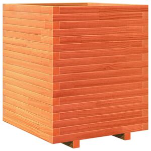vidaXL Garden Planter Wax Brown 60x60x72 cm Solid Wood Pine
