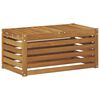 vidaXL Outdoor Stool Bench Solid Acacia Wood Natural 79 x 43 x 37 cm