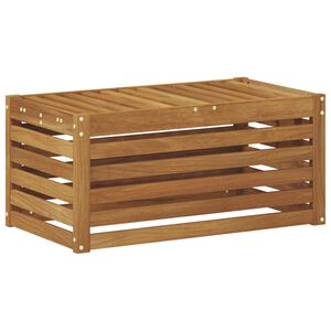 vidaXL Outdoor Stool Bench Solid Acacia Wood Natural 79 x 43 x 37 cm