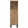 vidaXL Bathroom Furniture Set with Storage 3 pcs Brown Engineered wood