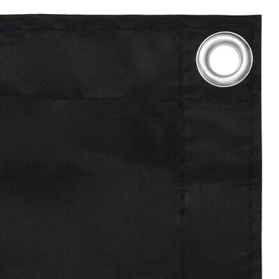 vidaXL Balcony Screen Black 75x500 cm Oxford Fabric