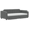 vidaXL Daybed with Trundle and Drawers Dark Grey 90x190 cm Fabric