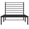 vidaXL Metal Bed Frame without Mattress with Headboard Black 90x190cm
