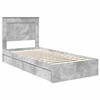 vidaXL Storage Bed Concrete Grey 90 x 200 cm Engineered Wood