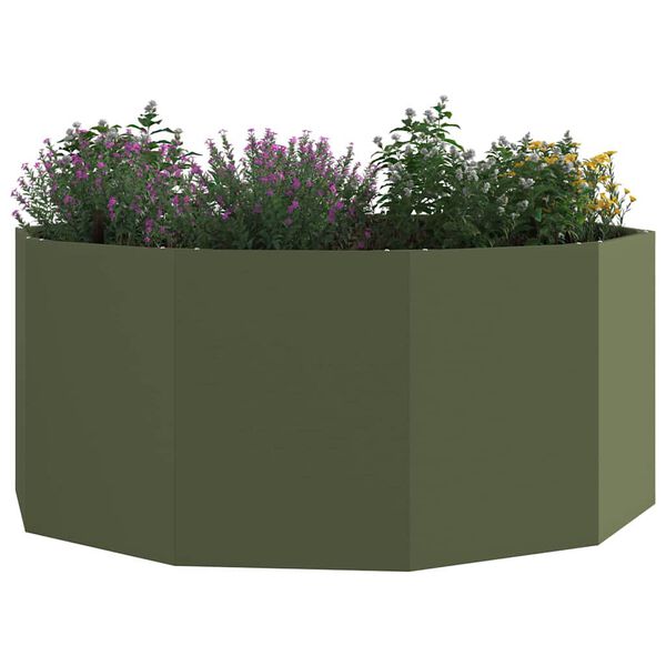 vidaXL Planter Olive Green 120 x 120 x 50 cm Steel
