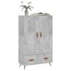 vidaXL Highboard Concrete Grey 69.5x31x115 cm Engineered Wood
