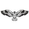 Homemania Wall Decoration Eagle 100x44 cm Steel Black