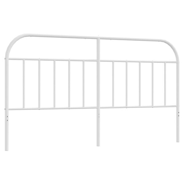 vidaXL Metal Replace Headboard White 160 cm