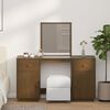vidaXL Dressing Table Set with a Mirror Honey Brown Solid Wood Pine