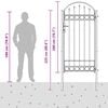 vidaXL Fence Gate Assen with Arched Top Steel 102x200 cm Black