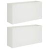 vidaXL Garden Planter 2 pcs White 100 x 30 x 40 cm Cold-rolled Steel