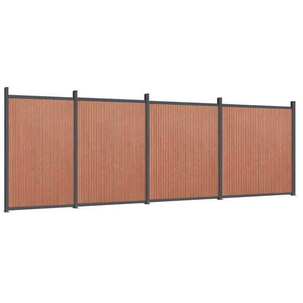 vidaXL Fence Panel Brown 699x186 cm WPC