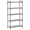 vidaXL Bookcase 5-Tier Grey Sonoma 80x30x154 cm Engineered Wood