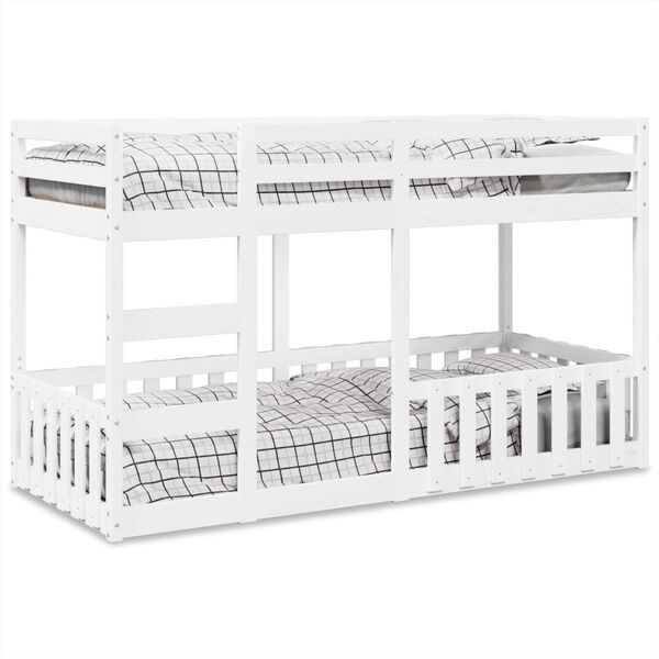 vidaXL Bunk Bed White 80x200 cm Solid Wood Pine
