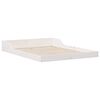 vidaXL Bed Frame White 135 x 190 cm Solid Pine Wood