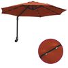 vidaXL Garden Parasol Manual Red and Black 248 x 248 x 148 cm