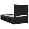 vidaXL Bed Frame with Headboard Black 90 x 190 cm Solid Pine Wood