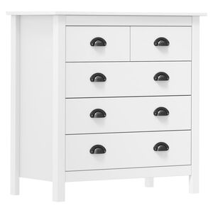 vidaXL Sideboard Hill White 79x40x80 cm Solid Pine Wood