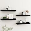vidaXL Loggia Wall Shelves 4 pcs Black 60x15x4 cm MDF