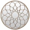 vidaXL Round Garden Mirror | Sand | Iron, Glass | 60 cm diameter