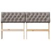 vidaXL Upholstered Headboard Taupe 140 cm Solid Pine Wood